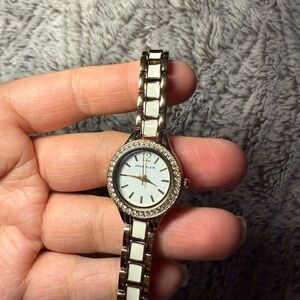Anne Klein Women's Gold and White Watch